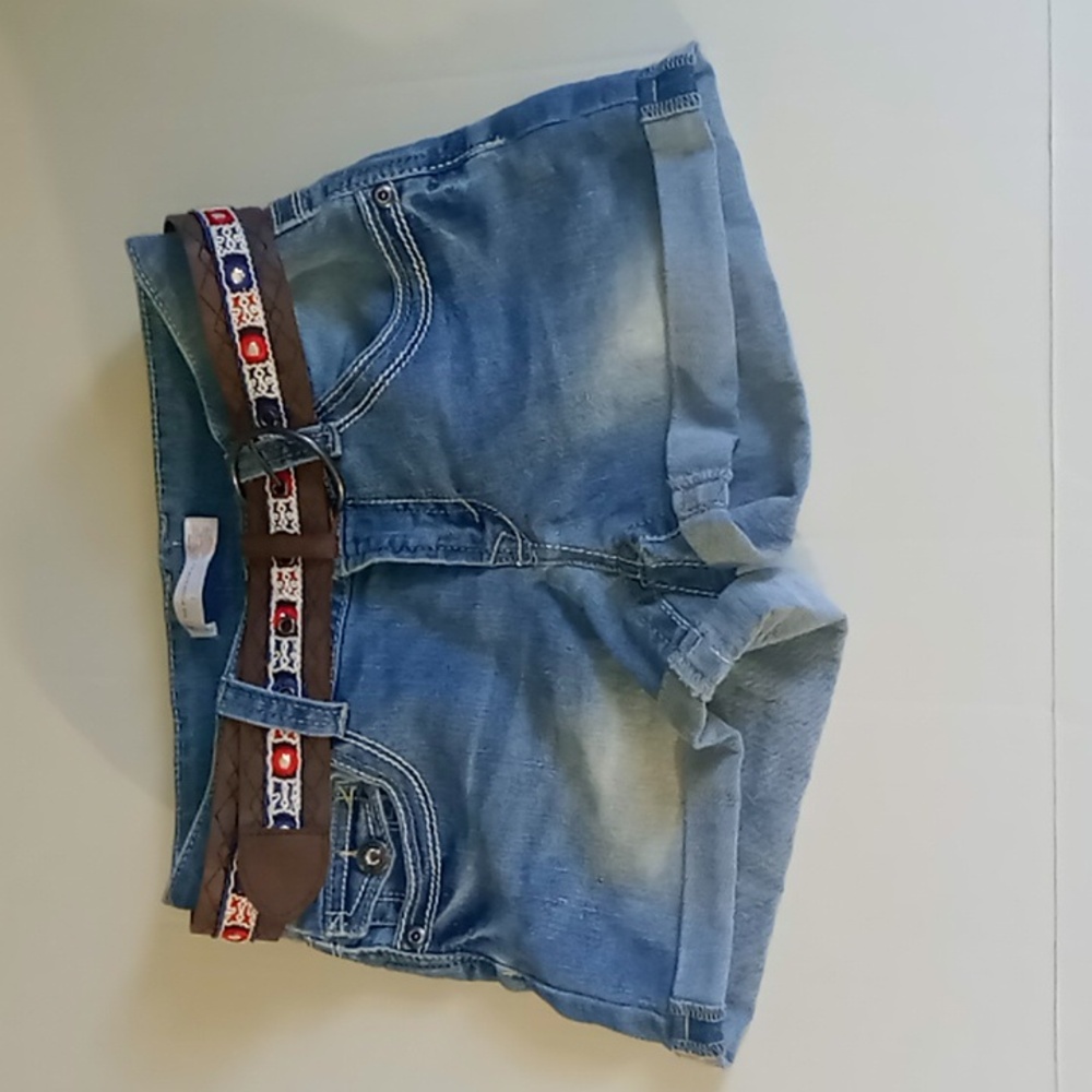 No Boundaries Jean Shorts With Belt Juniors 7